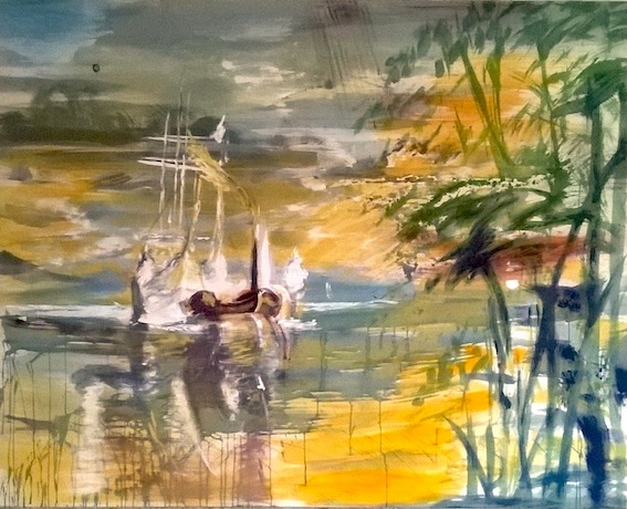 3. Turner am Schlosssee 2015 Stand 10.10. 120 x 150 cm