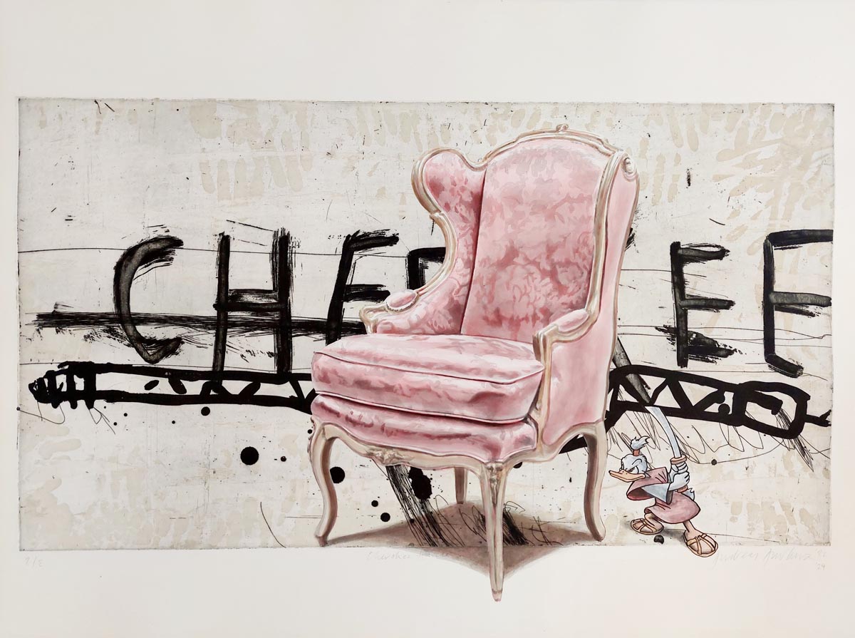 ANDREAS AMRHEIN 17 ANDREAS AMRHEIN Louis XV Cherokee Snake 2024 uebermalte