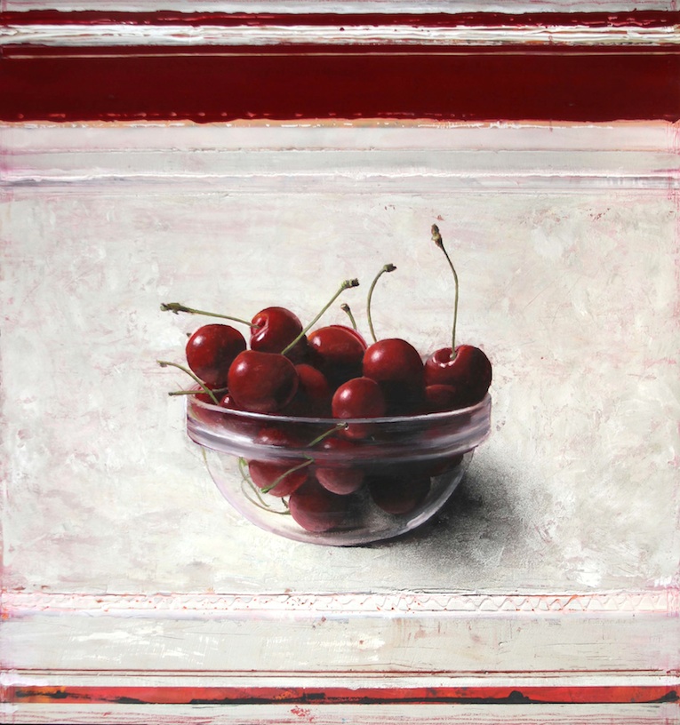 Michael Lauterjung Rote Liebe Epoxidharz Acryl Öl auf Holz 130 x 122 cm 20141