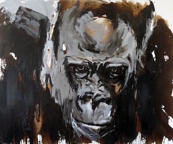 Ralf Koenemann: Gorilla 26, Mixed Media/ Lwd., 200 x 240 cm    