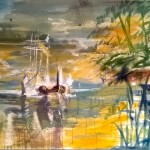 3. Turner am Schlosssee 2015 Stand 10.10. 120 x 150 cm