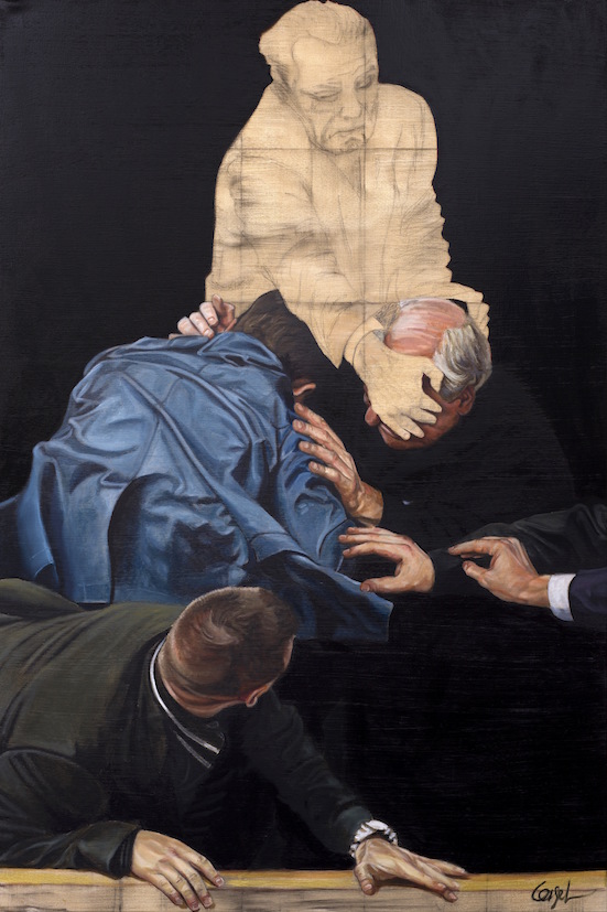 Clement Loisel: Diplomacy, 2017, Öl auf Leinwand, 150 x 100 cm