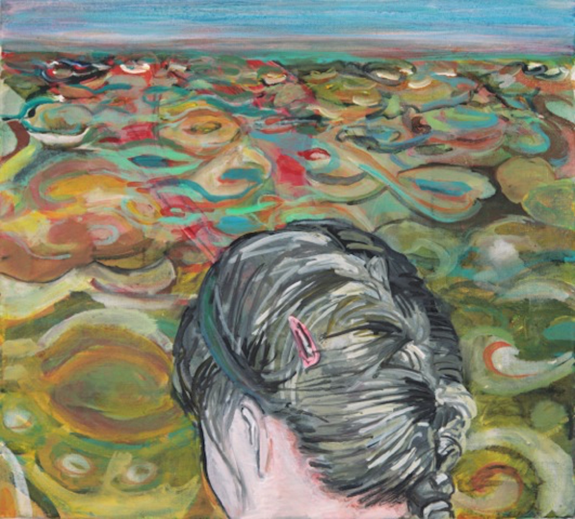 Sabine Dehnel, Ein Tag am Meer, 2018, 45 x 50 cm