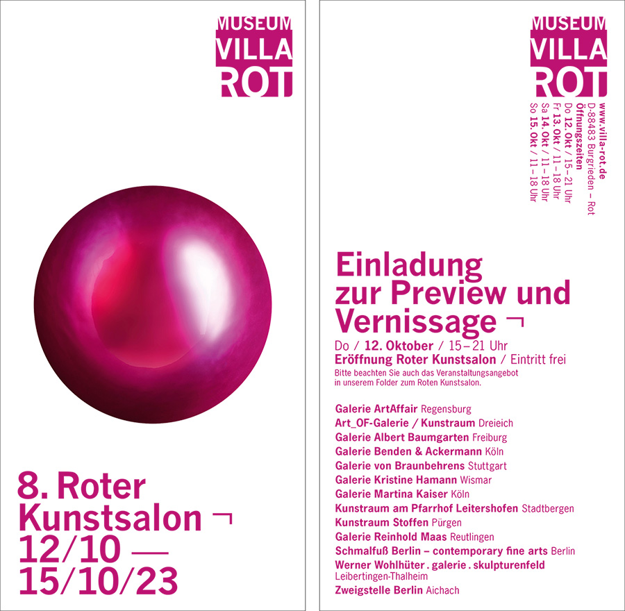 Einladung Roter Kunstsalon 2023