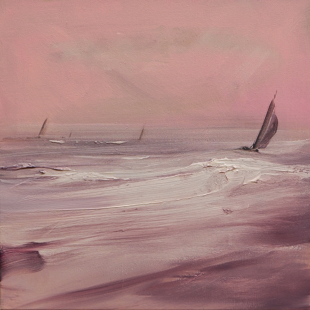 Sigrid Nienstedt - Seestück - Hellrosa - Öl auf Leinwand, 40 x 40 cm, 2020 