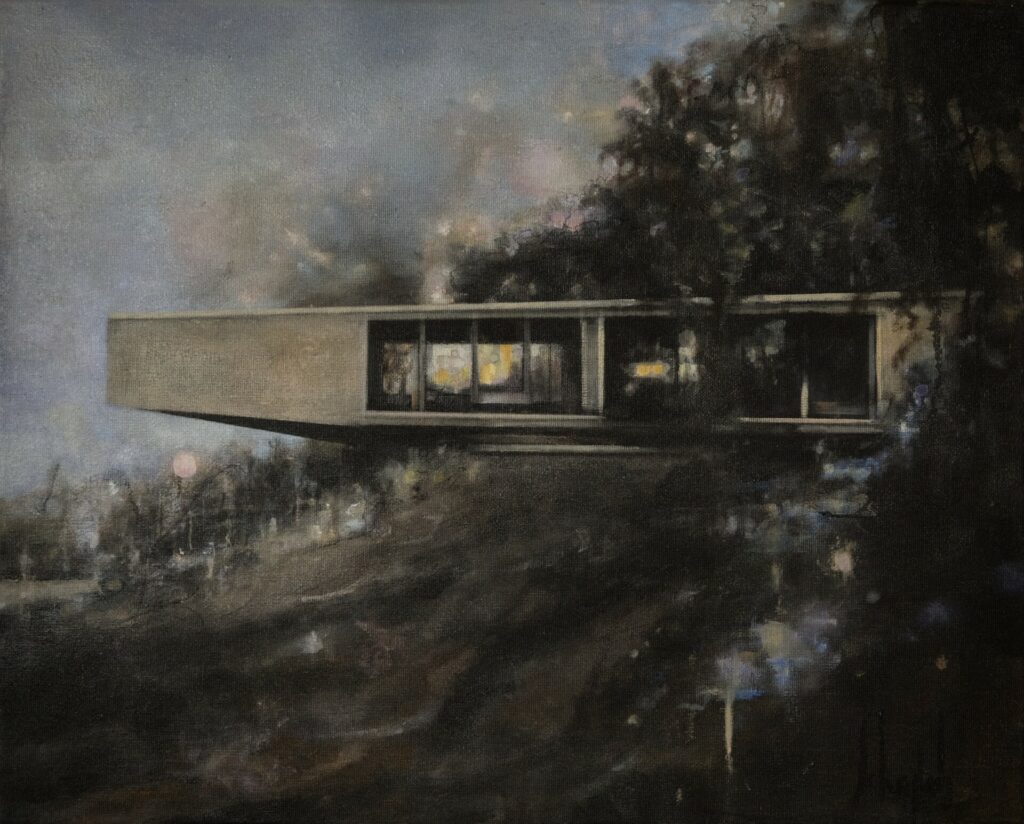 schapals floating house in the twilight 2020 40x50cm oellw dscf6479