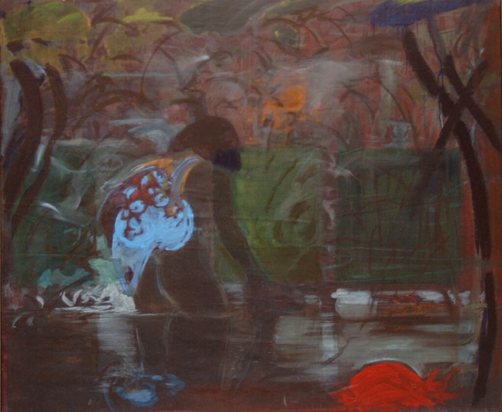 roland deleau feuchte saat vietnam idyll 1998 acryl auf leinwand 150 x 180