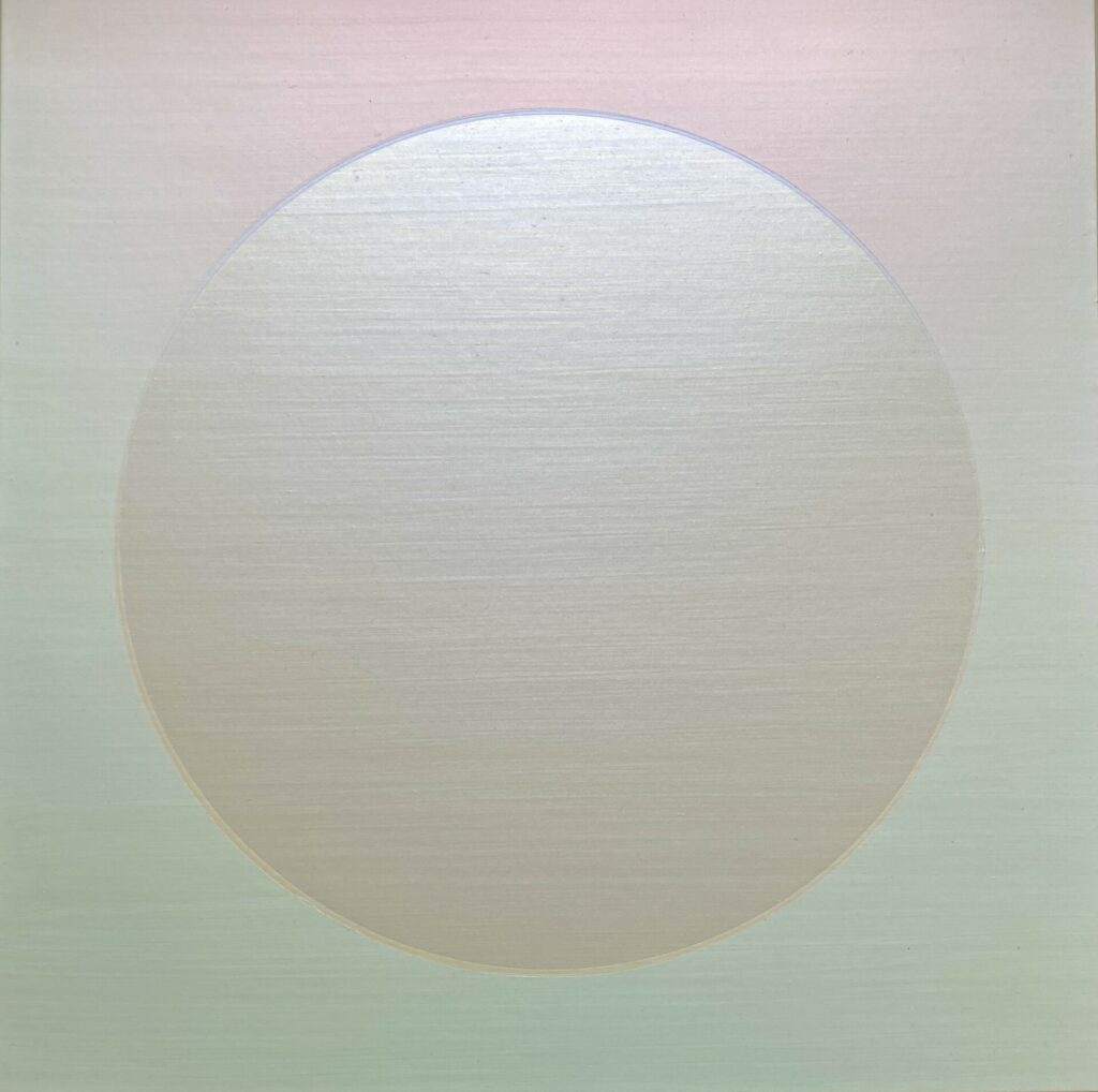 shingo francis illumination violet gold 2022 oil on canvas 33x33x2cm