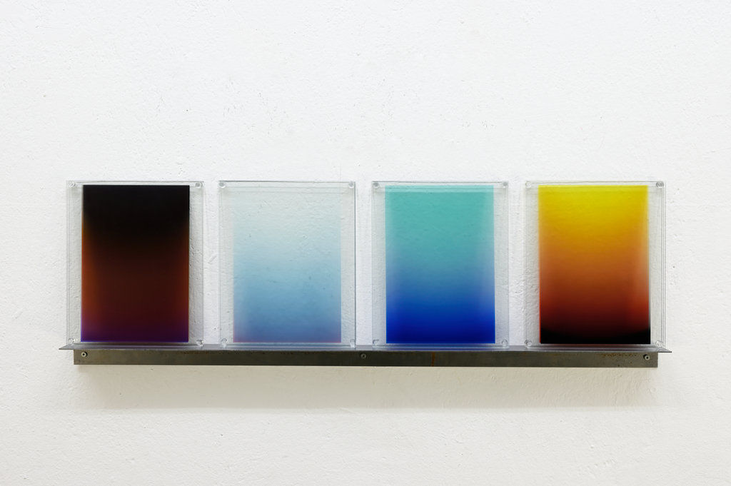 DIRK SALZ - DSAM 1013 # 2715, 2021, printed colours on glass, 34x105x6cm