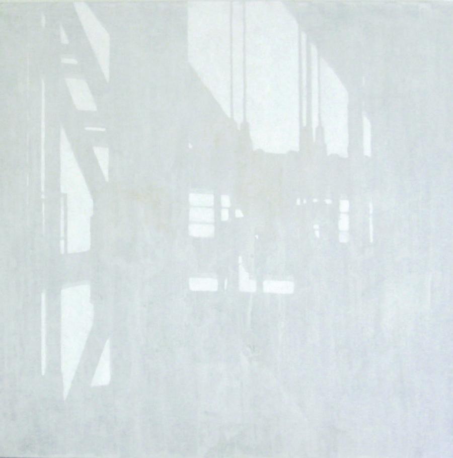 Hannah Becher - Gegengewicht, 2013, Acryl auf Leinwand, 100 x 100 cm