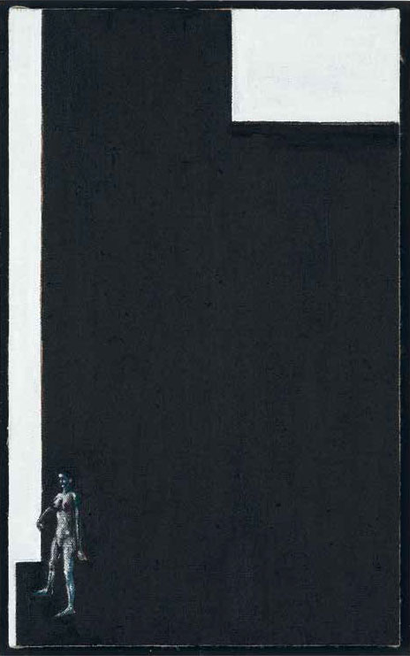 FABIAN WEINECKE ohne Titel Mischtechnik auf Leinwand 2008 44 x 27 cm