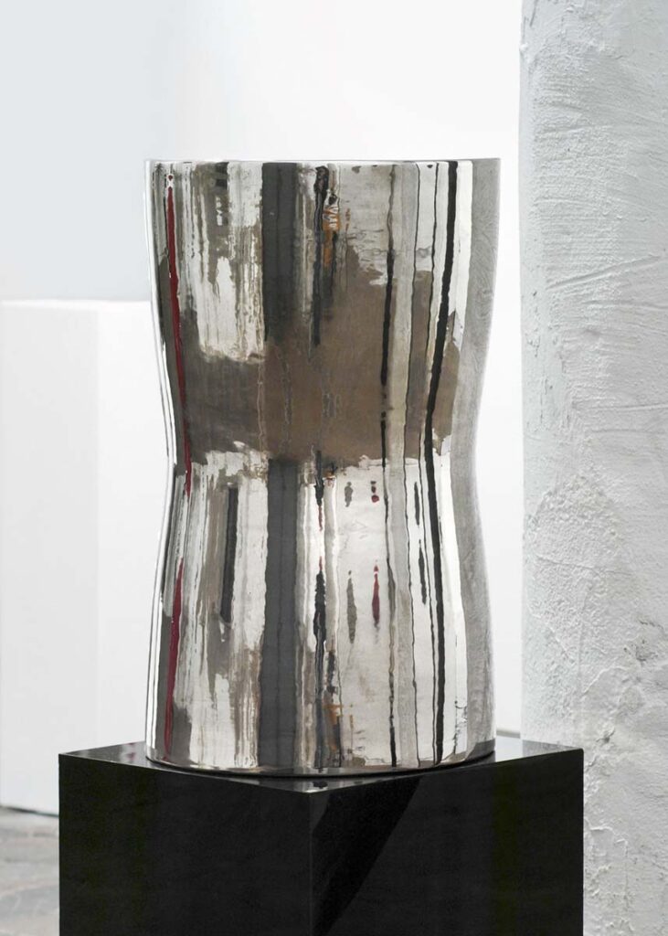 OTTO SCHERER torso keramik platin 60x35x35cm 2010