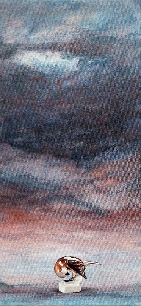 ANDREAS AMRHEIN Die kleine italienische Reise 2025 Acryl auf Leinwand 50 x 24 cm