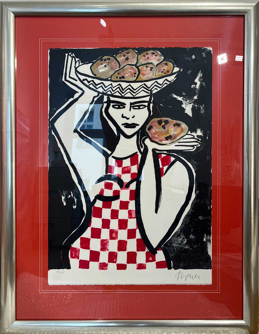 ELVIRA BACH Kartoffeltraegerin Lithografie 44
